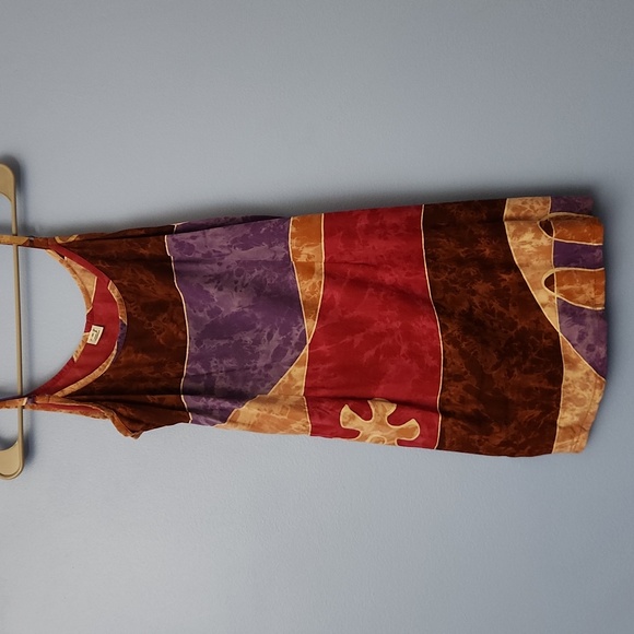 Geometrical Shape Marbled/Dyed Vintage Mini Dress - Picture 2 of 5